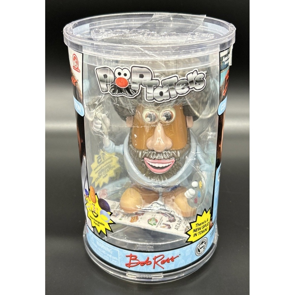 Poptaters Bob Ross 6" Collectible Figure - w/ 15 Interchangeable Pieces & Base